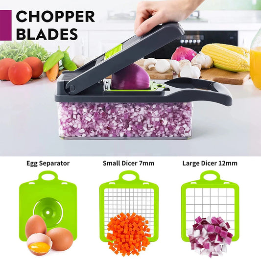 11-in-1 Vegetable Chopper & Mandoline Slicer