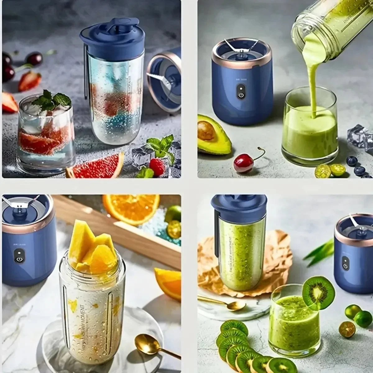 Portable USB Rechargeable Blender Cup – 400ml