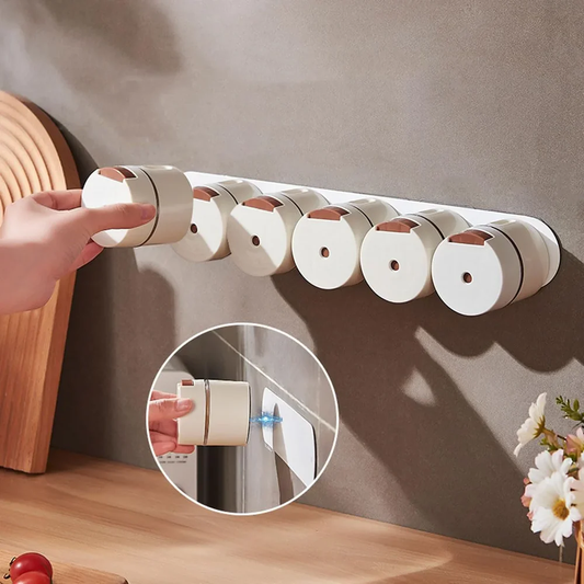 Wall Mounted Magnetic Seasoning Box 6 Pieces Set - Spice Storage Organizer