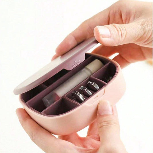 Portable Mini Jewelry Organizer Box with Built-In Mirror — Travel Case for Rings, Earrings & Necklaces | Gift for Women