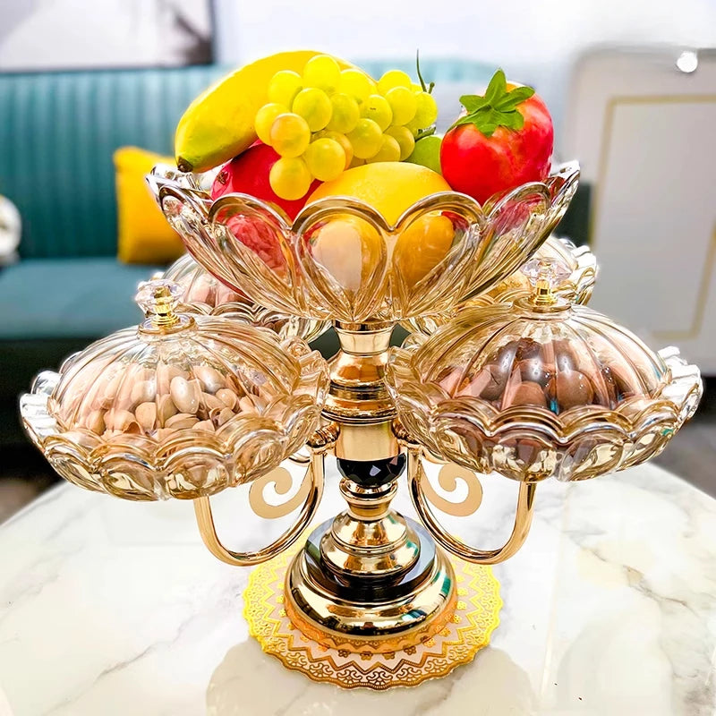 Luxury Modern Glass Multi-Layer Fruit Tray