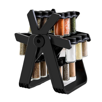 Ferris Wheel Rotating Spice Rack with 18 Jars