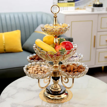 Luxury Modern Glass Multi-Layer Fruit Tray