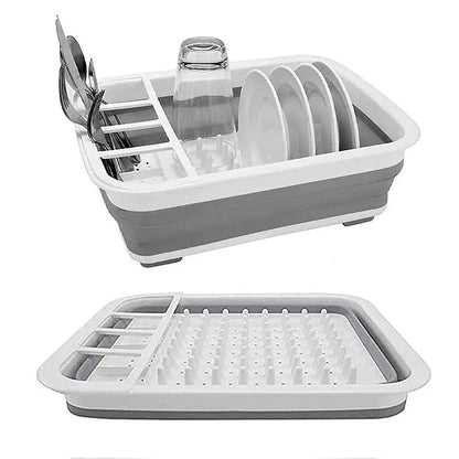 Foldable Dish Drying Rack – Space-Saving Kitchen Drainer Tray