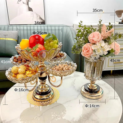 Luxury Modern Glass Multi-Layer Fruit Tray