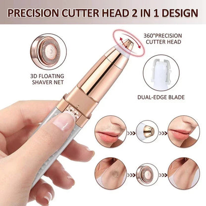Blawless 2-in-1 Facial Hair Remover & Eyebrow Trimmer — Painless, Rechargeable | For Women
