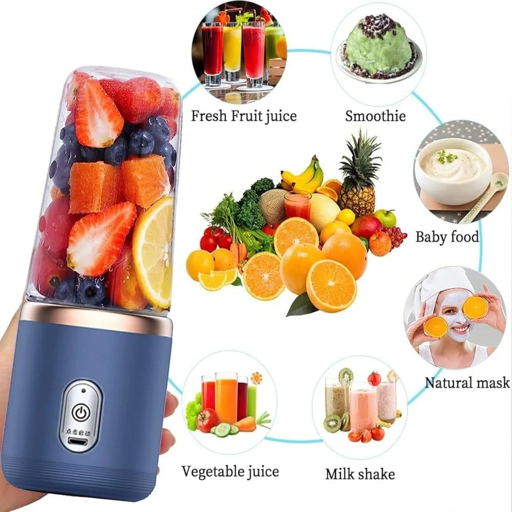 Portable USB Rechargeable Blender Cup – 400ml