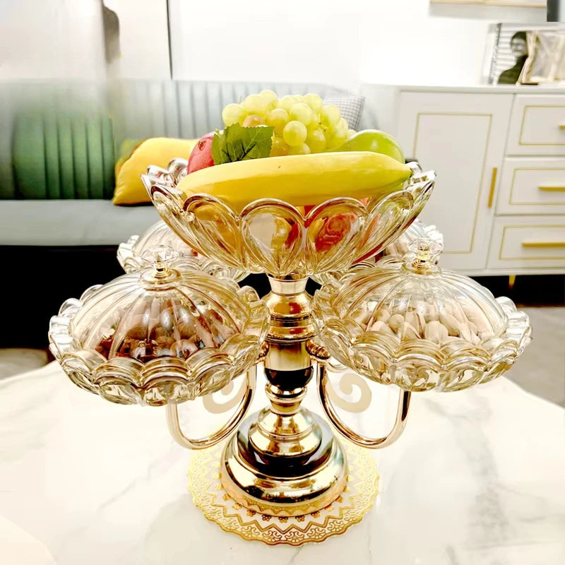 Luxury Modern Glass Multi-Layer Fruit Tray