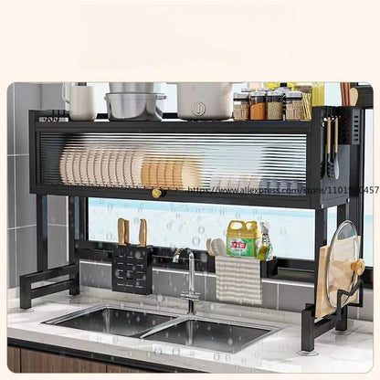 Kitchen Sink Countertop Organizer & Dish Rack