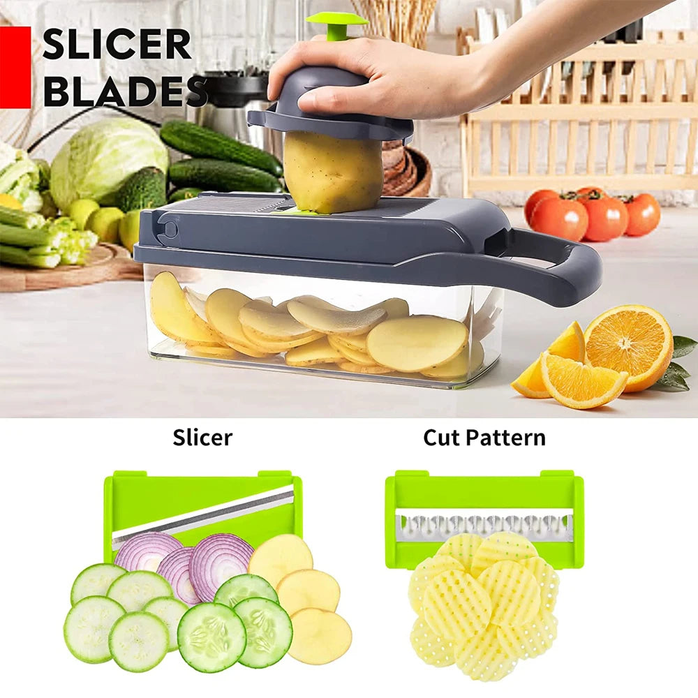 11-in-1 Vegetable Chopper & Mandoline Slicer