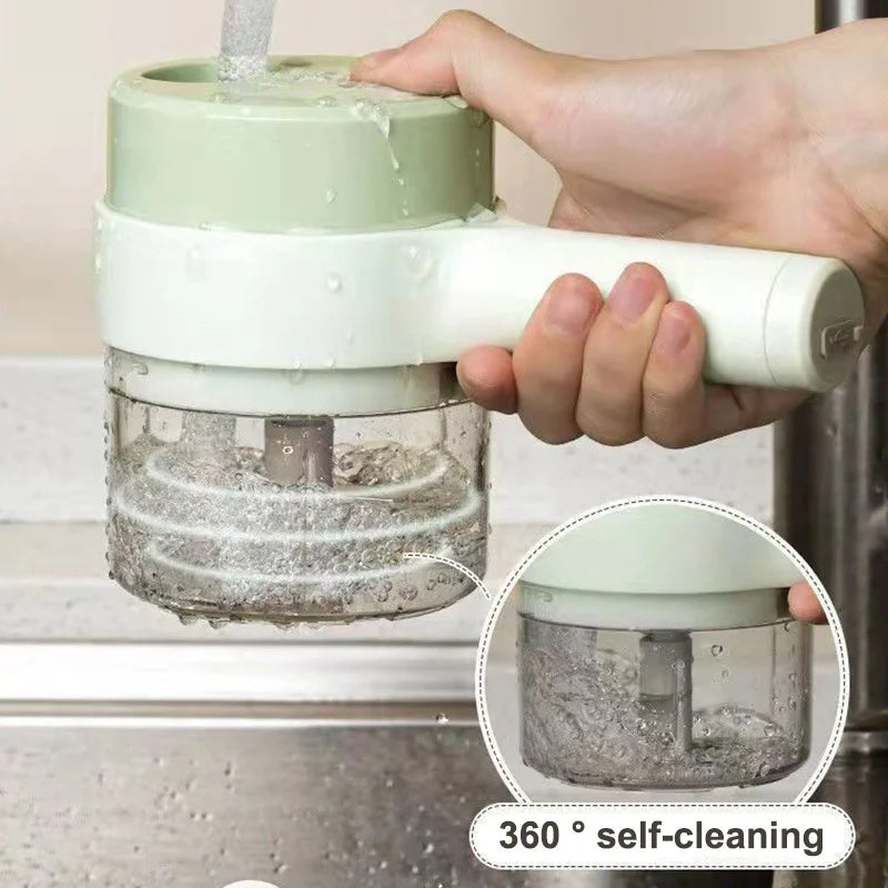 4-in-1 Handheld Electric Vegetable Cutter