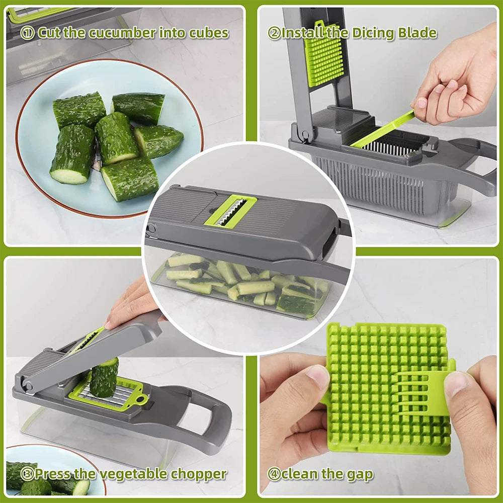 11-in-1 Vegetable Chopper & Mandoline Slicer