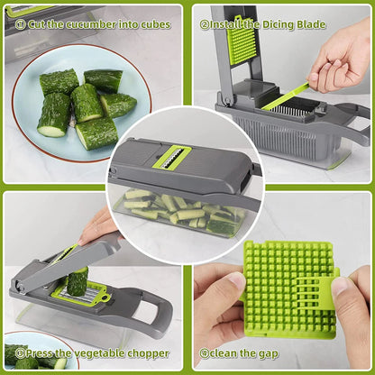 11-in-1 Vegetable Chopper & Mandoline Slicer