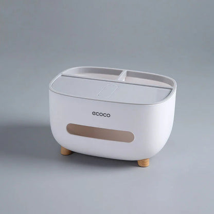 Desktop Tissue Box & Napkin Holder Organizer