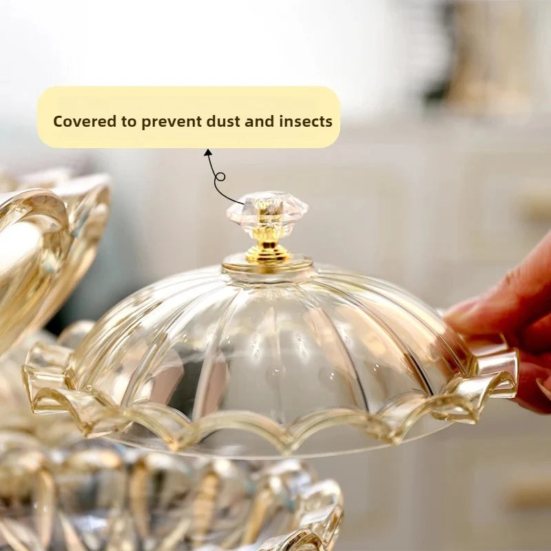 Luxury Modern Glass Multi-Layer Fruit Tray