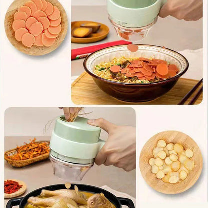 4-in-1 Handheld Electric Vegetable Cutter
