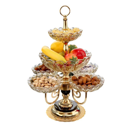 Luxury Modern Glass Multi-Layer Fruit Tray