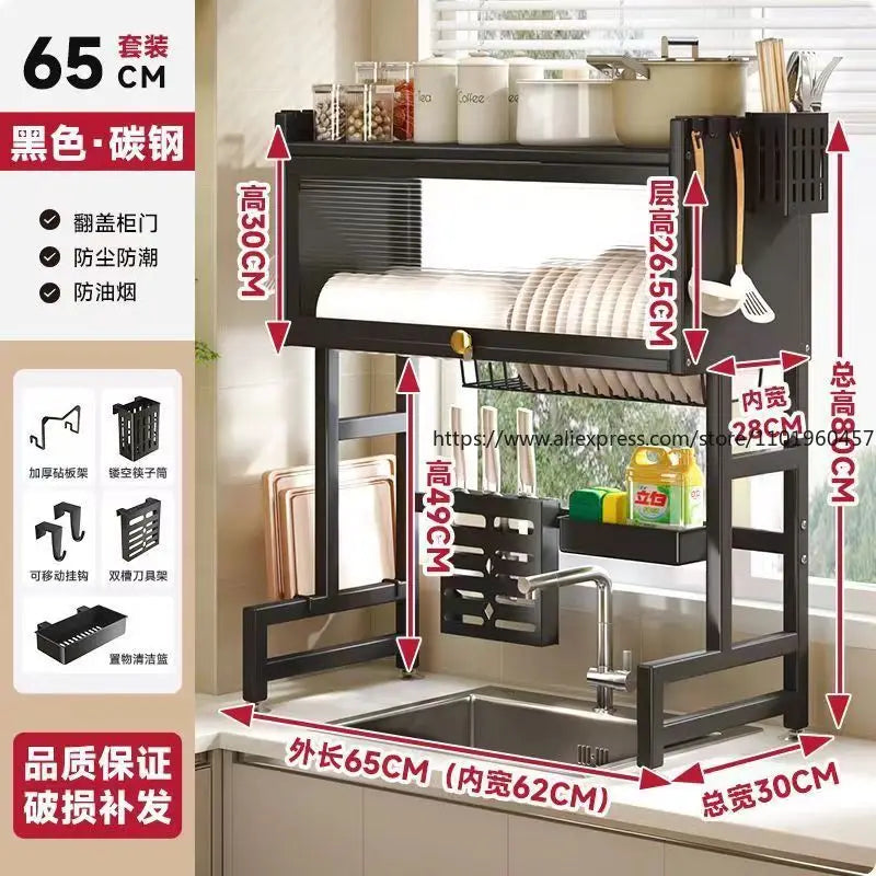 Kitchen Sink Countertop Organizer & Dish Rack