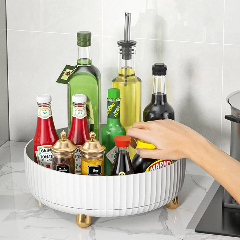 360° Rotating Kitchen Tray – Lazy Susan Spice & Masala Organizer