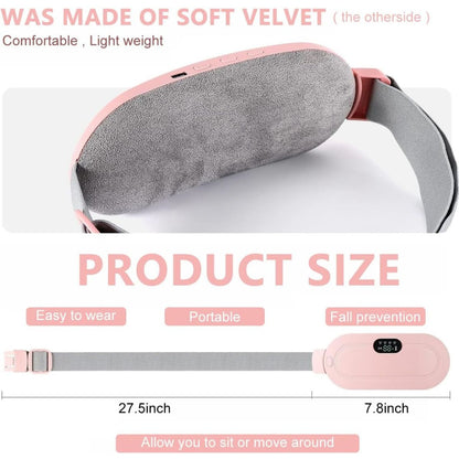 Electric Period Cramp Massager Belt – Portable Heating & Vibration Therapy for Menstrual Pain Relief
