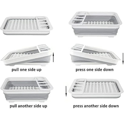 Foldable Dish Drying Rack – Space-Saving Kitchen Drainer Tray