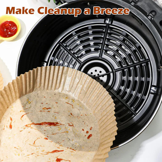 50Pcs Disposable Air Fryer Paper Liners - Non-Stick & Oil-Proof for Easy Cleaning | Pakistan