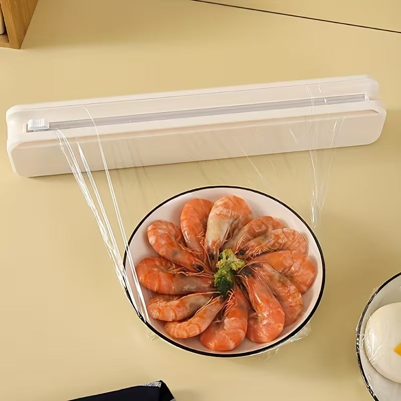 Plastic Film Cutter Kitchen Wrap Dispenser with Built-in Cutter
