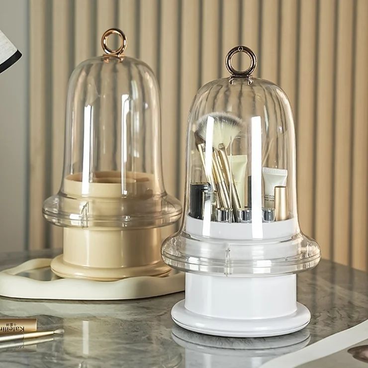 Rotating Cosmetics & Makeup Brush Organizer – 360° Storage Holder Stand