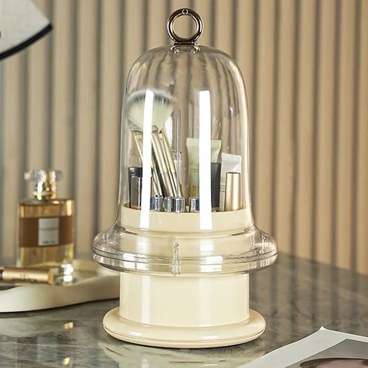 Rotating Cosmetics & Makeup Brush Organizer – 360° Storage Holder Stand