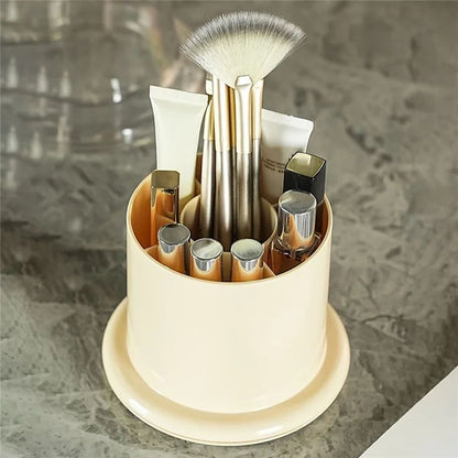 Rotating Cosmetics & Makeup Brush Organizer – 360° Storage Holder Stand