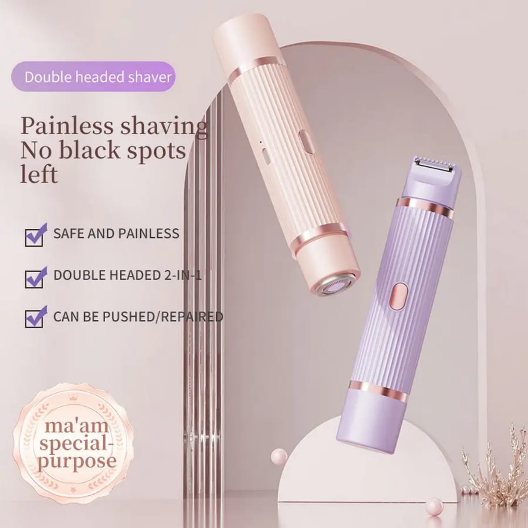2-in-1 Dual Head Women’s Shaver – Electric Hair Removal (Wet & Dry Use)