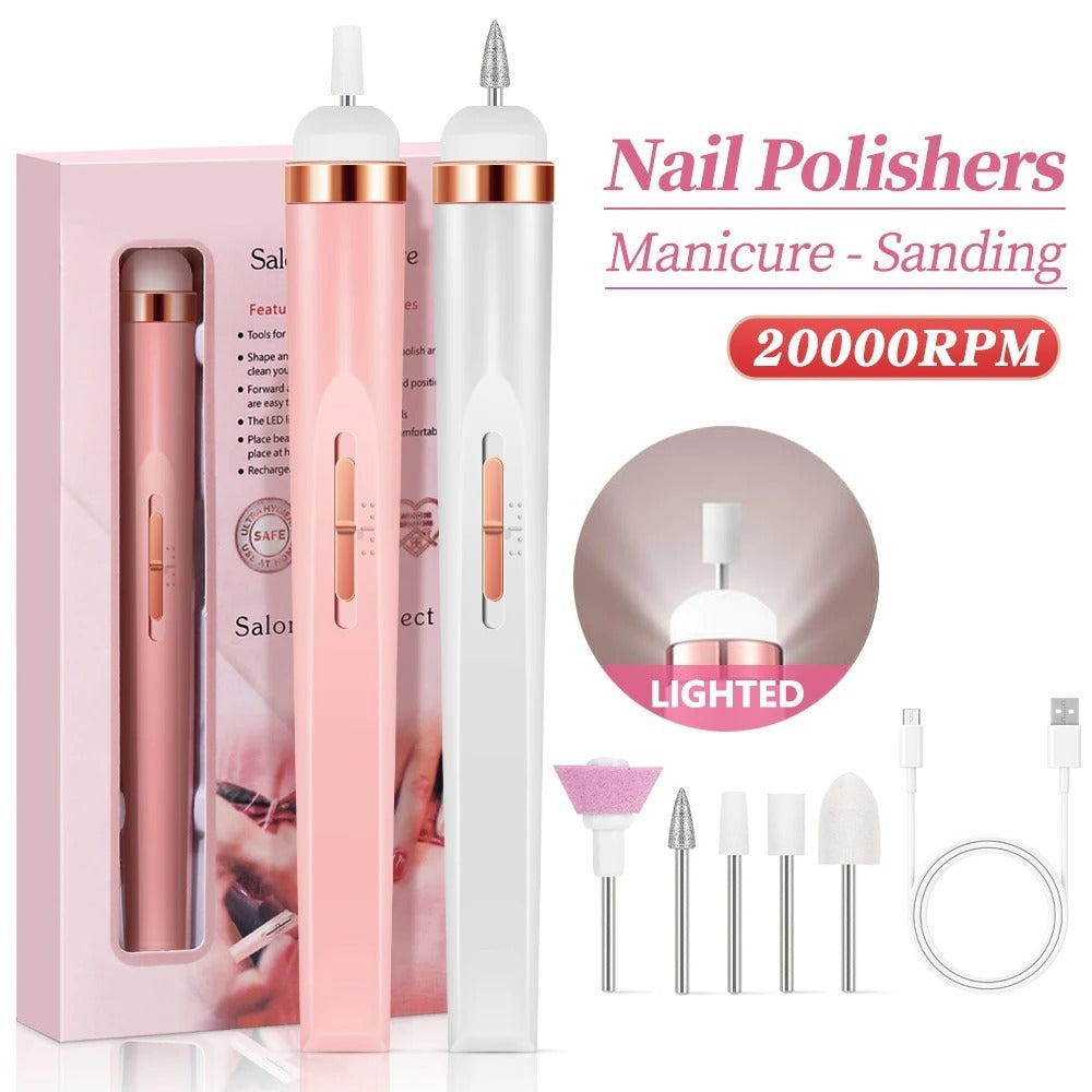 Electric Nail Drill Kit – Rechargeable Cordless Manicure & Pedicure Set