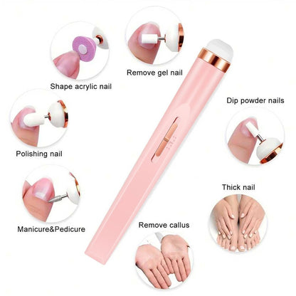 Electric Nail Drill Kit – Rechargeable Cordless Manicure & Pedicure Set
