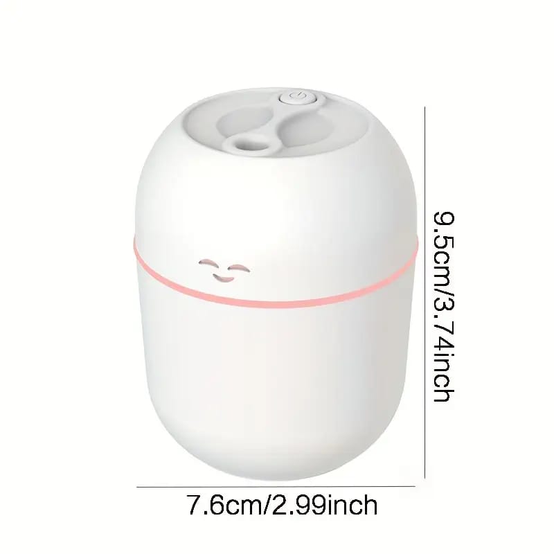 USB Mini Portable Cool Mist Humidifier & Diffuser - Silent Operation, LED Night Light for Home, Office & Car | Pakistan