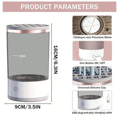 Electric Makeup Brush Cleaner – Automatic Fast Cleaning & Drying Machine
