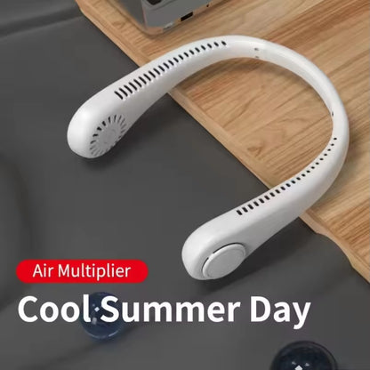 Portable Bladeless Wearable Neck Fan - Rechargeable & Hands-Free Cooling