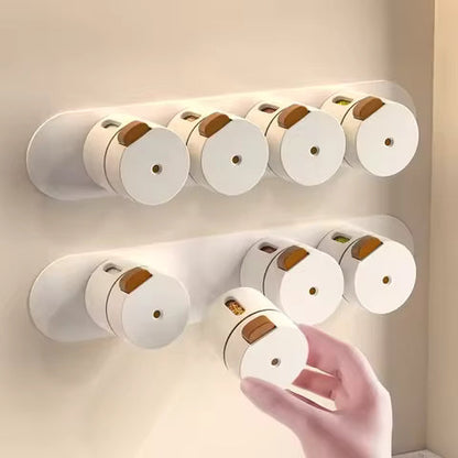 Wall Mounted Magnetic Seasoning Box 6 Pieces Set - Spice Storage Organizer