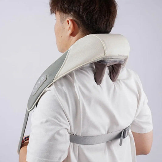 hands free shiatsu neck massager worn around neck cordless